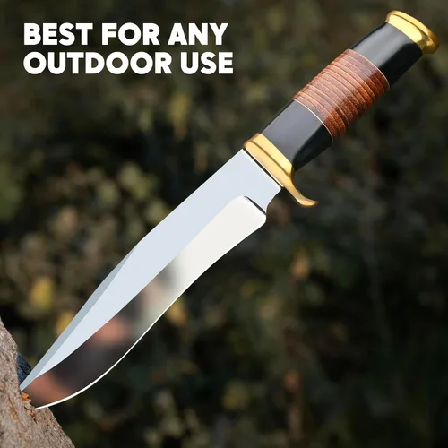 Miniatura 7 de Cuchillo Bowie Crocodile Dundee de 18" - Hoja Fija - Supervivencia - Cuchillo de Caza - Cuchillo Táctico con Funda para Acampada, Exterior, 18" Paka