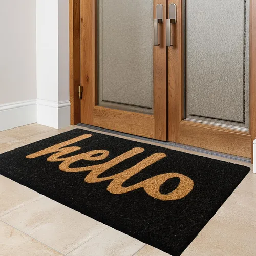 Miniatura 16 de LuxUrux Alfombra de Fibra de Coco de Bienvenida - Respaldo Extra Resistente, 17'' x 30'' Alfombra Natural para Puerta - Fácil de Limpiar, Hermoso