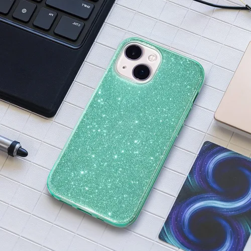 Miniatura 6 de MATEPROX Bling Sparkle - Funda protectora compatible con iPhone 13 de 6.1 pulgadas de 2021 (verde)