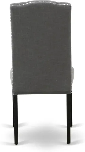 Miniatura 13 de East West Furniture V696EN120-5 - Juego de mesa de comedor moderno de 5 piezas, incluye una mesa rectangular de madera con patas en V y 4 sillas
