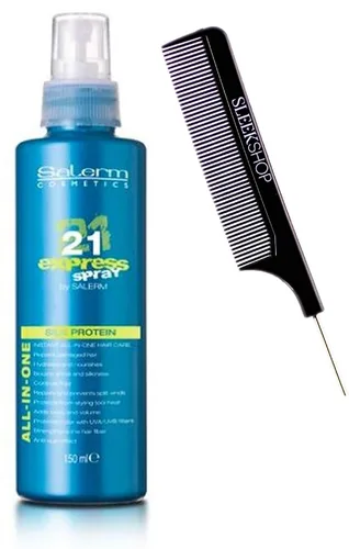 SALERM Cosmetics 21 Express Spray - Acondicionador instantáneo todo en uno (con peine elegante) Salerm21 B5 acondicionador para el cabello, proteína