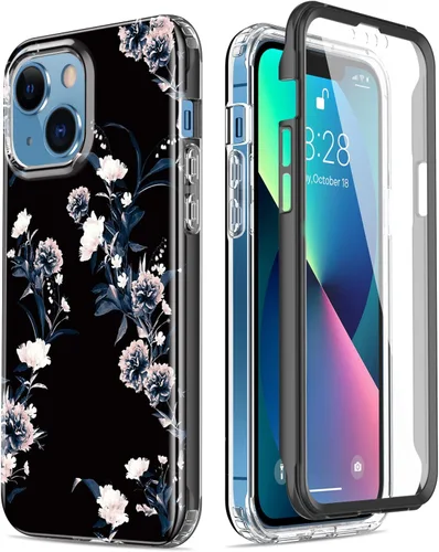 Miniatura 39 de Esdot Funda protectora para iPhone 13 Mini con protector de pantalla integrado, protección de grado militar con diseños de moda para mujeres