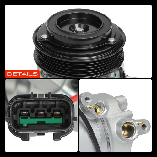 Miniatura 9 de A-Premium Compresor de aire acondicionado AC con embrague Compatible con Hyundai Elantra 2.0L 2017-2020