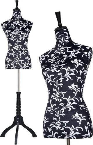 Miniatura 10 de FDW Maniquí femenino con forma de maniquí de costura, maniquí de torso con base de trípode, maniquí ajustable para coser ropa (CM, 59-67 pulgadas)
