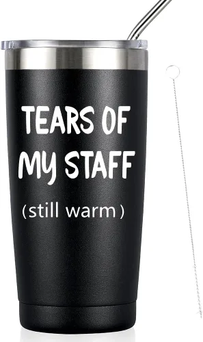 Regalos de jefe para hombres, regalo del día del jefe para hombres, vaso de lágrimas de mi personal, divertidos regalos de Bos para hombres, el