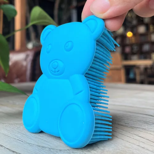 Miniatura 31 de Cepillo sensorial prémium para niños o autismo, limpiador corporal de silicona suave, 2 en 1, cepillos sensoriales para terapia ocupacional, esponja