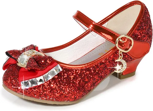 Miniatura 26 de Cadidi Dinos Zapatos de vestir para niñas con tacón de fiesta de boda Mary Jane Princess Flower Shoes (bebé/niño pequeño/niño grande)