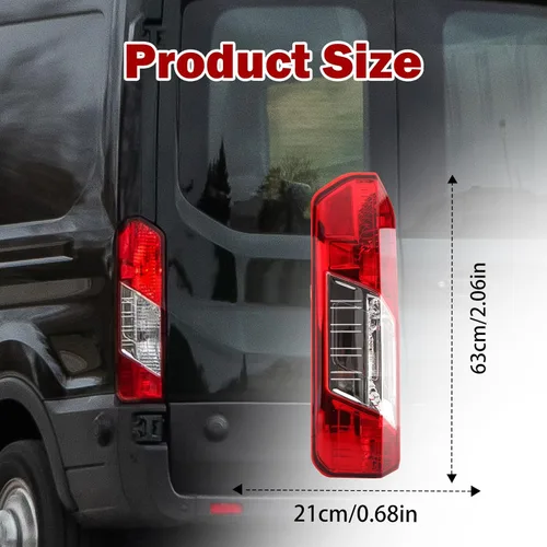 Miniatura 5 de Luz Trasera para Ford Transit T150 250 350 2015 2016 2017 2018 2019 2020 Sin Bombilla y Arnés (Lado del Conductor Izquierdo)