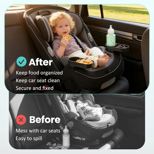 Miniatura 5 de Maxi-COSI Pria - Paquete de 2 bandejas para asiento de automóvil con portavasos para seguridad 1st EverFit & Grow and Go Cosco todo en uno