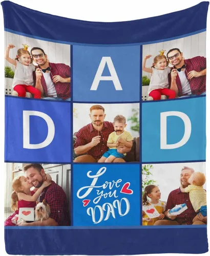 Miniatura 28 de InterestPrint Manta de amor personalizada con texto en inglés "To Dad, Even When I Not Close by,I Want You to Know I Love and Appreciate You We Love