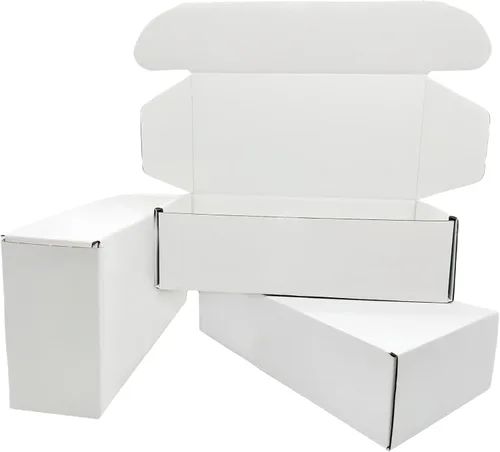 Miniatura 10 de Caja Blanca Pequeña 7 x 3.5 x 2 Pulgadas Paquete de 50 Cajas Corrugadas Reciclables para Regalos Almacenamiento Embalaje Comercial y Envío