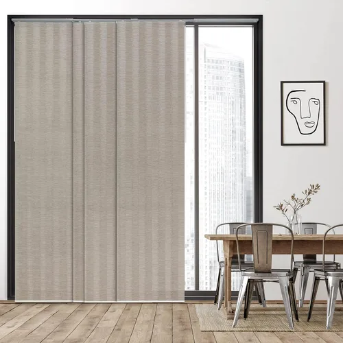Miniatura 10 de GoDear Design panel ajustable de cortina deslizante para divisores de habitación colgantes 45.8"- 86" de ancho x 96" de alto, persianas verticales
