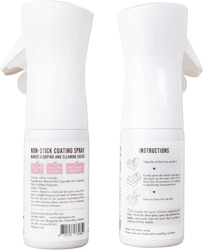 Miniatura 2 de Lady N Spray de revestimiento antiadherente para caja de arena para gatos y caja de arena autolimpiante Fórmula de cera de grado alimenticio, sin