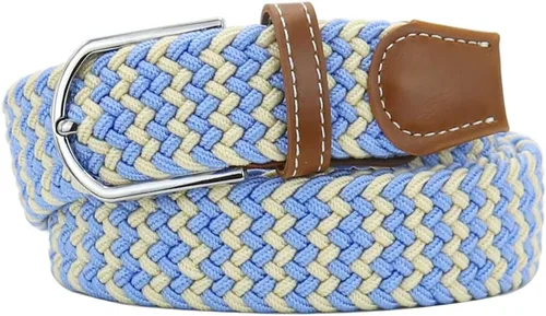Miniatura 25 de Mixed Color Woven Stretch Braided Belts for Men and Women Fashion Elastic Belts