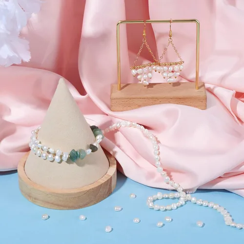 Miniatura 2 de Beadthoven - 140 unidades de 2 hebras de perlas de agua dulce cultivadas naturales de 4 a 0.197 in, perlas blancas sueltas para manualidades, 0