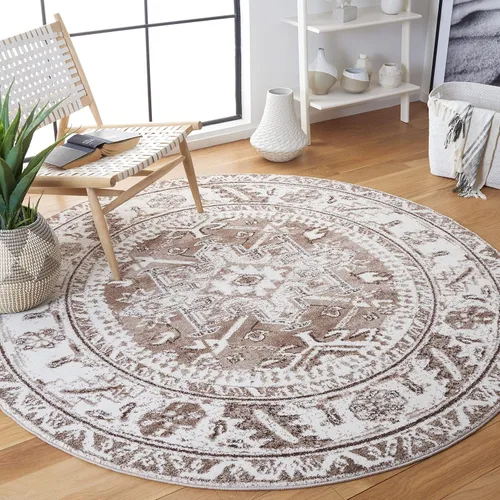 Miniatura 44 de SAFAVIEH Vintage Hamadan Collection Alfombra - 5'3" x 7'6", Rojo & Multi, Diseño tradicional persa, que no desprende pelusa y fácil de limpiar