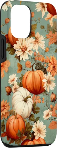 Miniatura 3 de Funda con temática de otoño para iPhone 12/12 Pro, diseño vintage de otoño con diseño de calabaza y calabaza