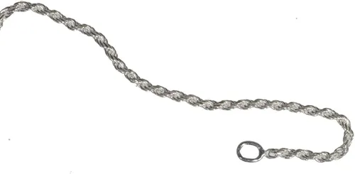 Miniatura 5 de Cadena de cuerda de plata de ley con corte de diamante fácil ajuste