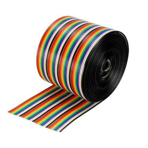 Miniatura 5 de uxcell Echada plana el 3.3 ft del alambre 4.2 ft m del arco iris IDC del cable de cinta 40P largo