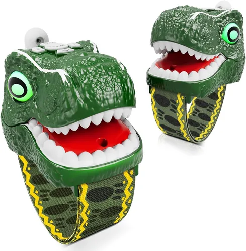 Miniatura 11 de Walkie Talkies de dinosaurio para niños, paquete de 2, equipo de camping, juguetes al aire libre T-Rex para niños de 3 a 12 años de edad, 3 canales