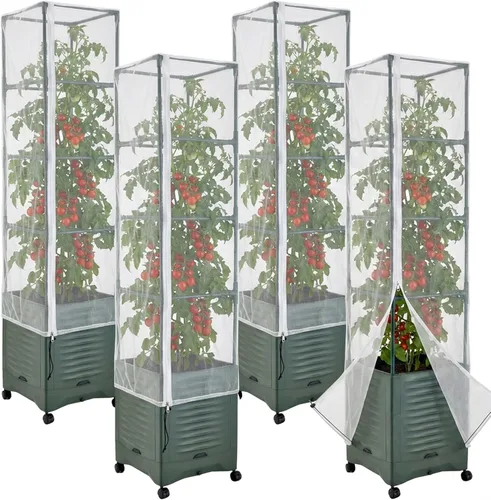 Miniatura 14 de 3 piezas de red para pájaros de jardín, cubierta para plantas para jaula cuadrada de tomate, 59" x 17.7" barrera contra insectos y pájaros, red
