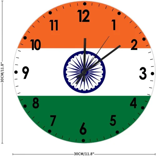 Miniatura 565 de Cheyan Reloj de pared con bandera de Canadá de 12 pulgadas, silencioso, sin tictac, de PVC, funciona con pilas, reloj redondo decorativo, regalo