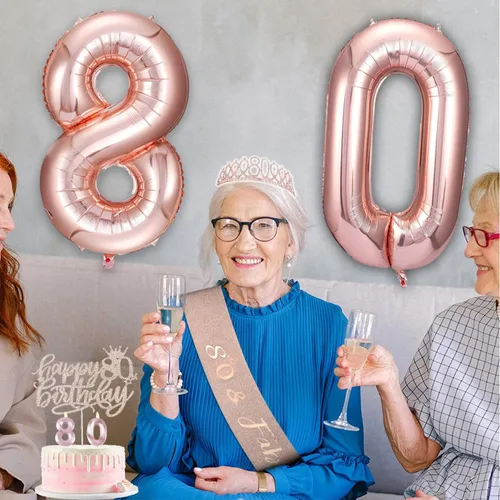 Miniatura 166 de Decoraciones de cumpleaños de 30 años para ella, banda y corona de cumpleaños de 30 años, adorno para pastel de cumpleaños y velas, tarjeta