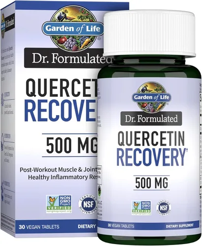 Garden of Life Quercetina después del entrenamiento de recuperación con zinc, cúrcuma y té verde - Formulado por Dr. - Respuesta inflamatoria