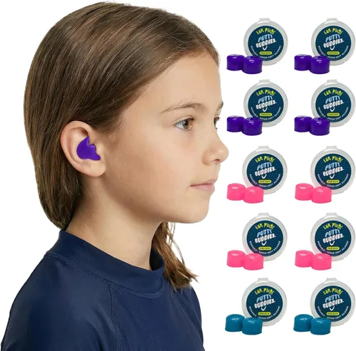 Earvolution Putty Buddies Tapones para los oídos para nadar y bañarse, inventados por médicos, fabricados en Estados Unidos, tapones de silicona