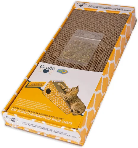 Miniatura 8 de Our Pets Rascador cósmico para gatos, hierba gatera cultivada en Norteamérica incluida, reversible para el doble de uso, 18.13 x 10.13 x 1.25