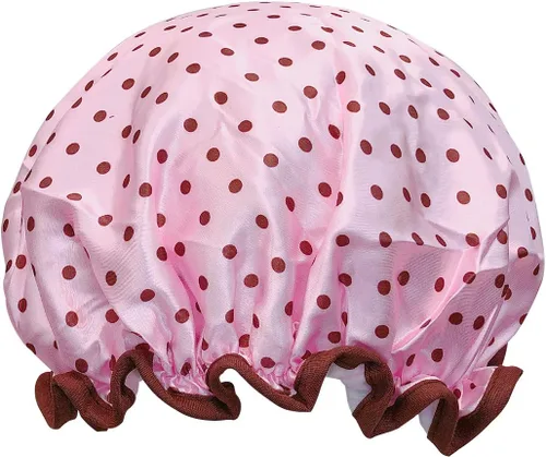 Miniatura 11 de allydrew Gorros de ducha impermeables reutilizables para cabello largo, cerezas