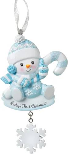 Miniatura 2 de 2025 Adorno de primera Navidad del bebé - Niño bebé con bastón de caramelo personalizado recuerdo festivo – Adorno personalizado de mi primera