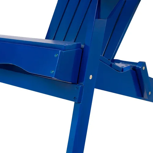 Miniatura 9 de Christopher Knight Home Hanlee Silla Adirondack plegable para exteriores, madera de acacia, azul marino
