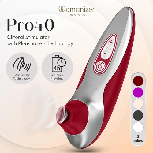 Miniatura 2 de Womanizer Pro40 - Potenciador del placer sensual. Rojo