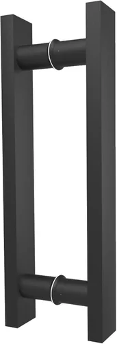 Miniatura 14 de Manijas Cuadradas de Titanio Dorado para Puerta de Granero 12"/24"/36"/48"/59", Manija Larga de Puerta Francesa de Empujar y Tirar de Doble Cara