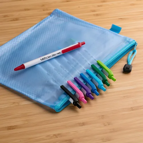 Miniatura 14 de Bolígrafo retráctil Bic Clic Stic, de punta mediana (0.04 pulgadas), estuche de 12 unidades, Negro