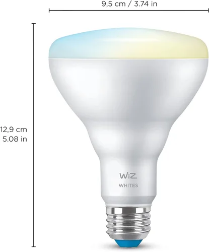 Miniatura 2 de WiZ - Bombilla inteligente LED BR30 de 65 W, color blanco suave, paquete de 6, E26, para interiores, se conecta a tu Wi-Fi existente, controla