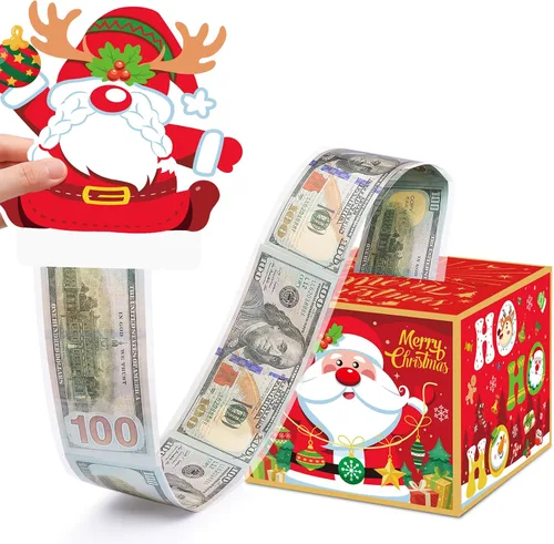 Miniatura 7 de Cajas de dinero de Navidad azules para tirar, soporte de dinero sorpresa para niños adultos, caja de dinero divertida para mujeres, hombres, niñas