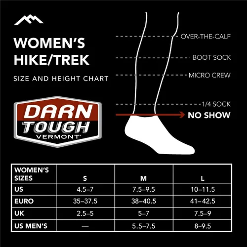 Miniatura 4 de Darn Tough Calcetines de Senderismo Ligeros Sin Tobillo para Mujer Light Hiker (Estilo 1986)