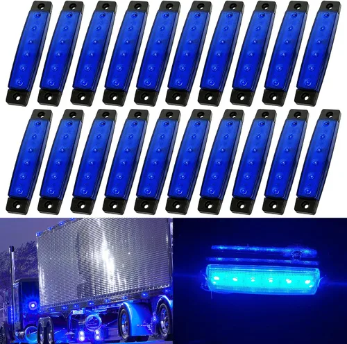 Miniatura 15 de KEING Paquete de 30 indicadores LED sellados de 3.8 pulgadas, impermeables, ámbar/rojo/blanco, 6 indicadores de marcador, lámparas de liquidación
