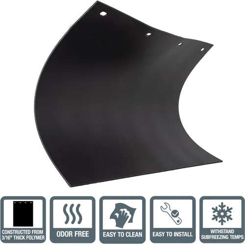 Miniatura 2 de Buyers Products, 2 paquetes, guardafangos de polímero negro de 24 x 24 pulgadas, RC24PPB