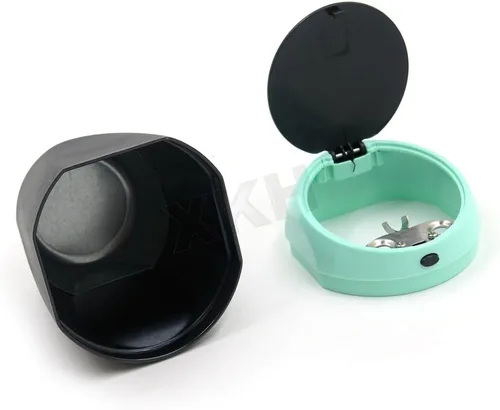 Miniatura 4 de XKH - Mini cenicero portátil taza de cigarrillos cubo trasero cubo humo ceniza titular azul [B078JP9J7B]