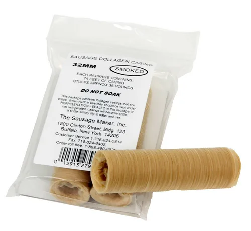 Miniatura 7 de The Sausage Maker® Fundas de colágeno transparente de 60 mm para hacer salchichas - Paquete de 10, funda no comestible para salchicha cocida