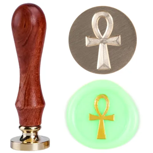Sello de cera Ankh Cross Religious Jesus Ankh - Sellos de cera de latón macizo, 0.984 in, Crux ansata para tu decoración de pared de altar, regalo