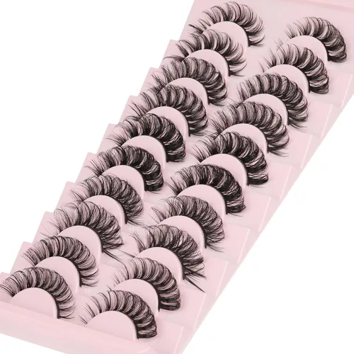Miniatura 7 de Pestañas rusas de volumen de 5 estilos mezclados naturales Wispy D rizado visón pestañas postizas parecen extensiones 10 pares por Yawamica