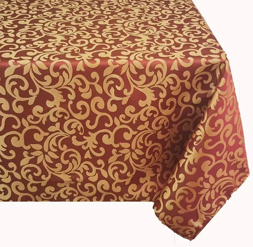 Miniatura 9 de Tektrum Mantel redondo con textura de lino sintético de 70 pulgadas, impermeable, a prueba de derrames, resistente a las manchas, sin arrugas