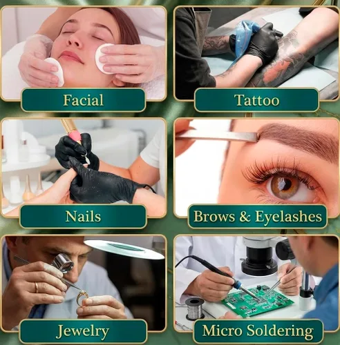 Miniatura 7 de Hi_friend Lámpara de media luna portátil de 23 pulgadas, luz de pestañas para esteticistas, lámpara LED de piso arqueada brillante para extensiones