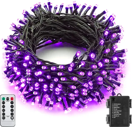 Miniatura 9 de Luces de decoración para el día de San Patricio, 33 pies, 100 luces LED, luces verdes de Navidad, impermeables, para exteriores, cadena de luces