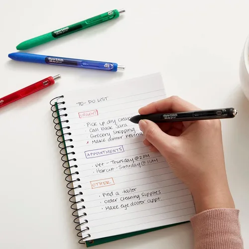 Miniatura 2 de Paper Mate Paquete Variado de Bolígrafos, Bolígrafos de Gel Retráctiles InkJoy, Punta de Fieltro Flair, 28 Unidades - Colores Surtidos, Escritura