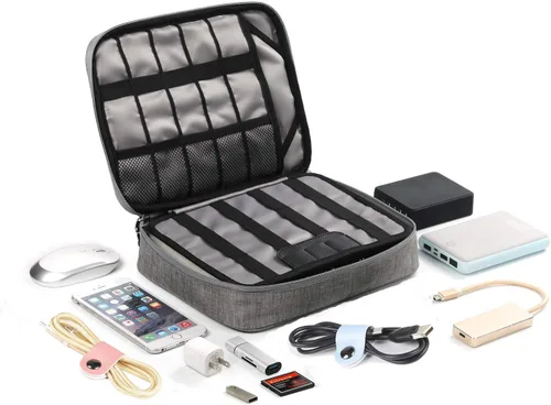 Miniatura 6 de Sujetador de piel para cables, para audífonos (juego de 3), Blanco